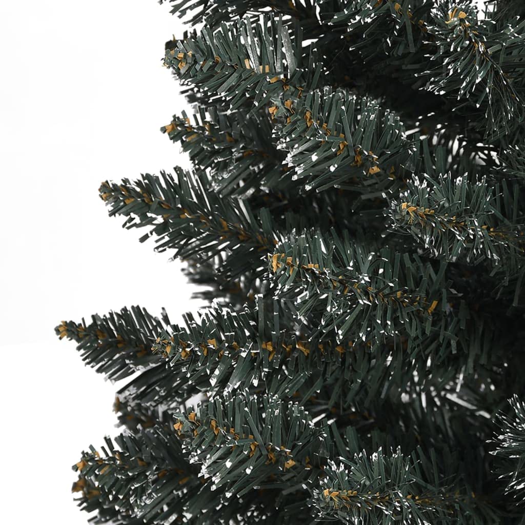 Albero Di Natale Con Luci,Albero Di Natale Foltoalbero Di Natale Artificiale Sottile Con Base Verde 150 Cm Pvc Adatto Per Ingresso, Festa, Cortile, Giardino, Hotel, Negozio