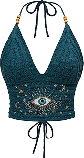 Women's Crochet Halter Crop Top