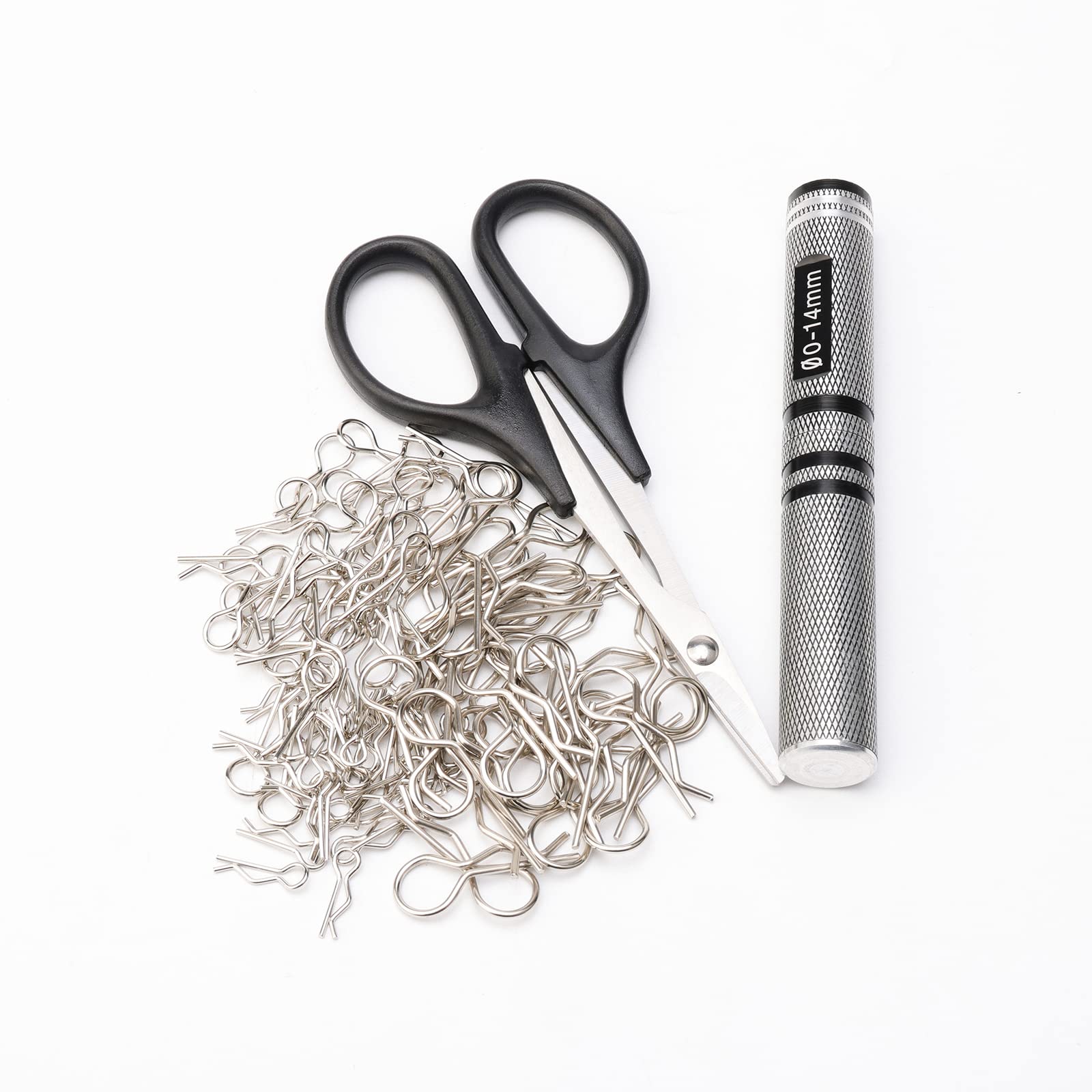 RC Karosserie-Werkzeug Set – Lochstanzer 0-14 Mm, Gebogene & Gerade Schere, 8 Karosserie-Clips