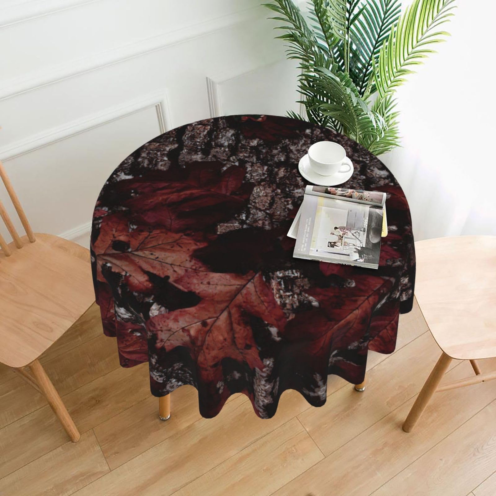 Uusnwaa Outfitter Tuff Camo Print Round Tablecloth 60 Inch, Stain Wrinkle Resistant Washable Polyester Table Cover For Kitchen Party