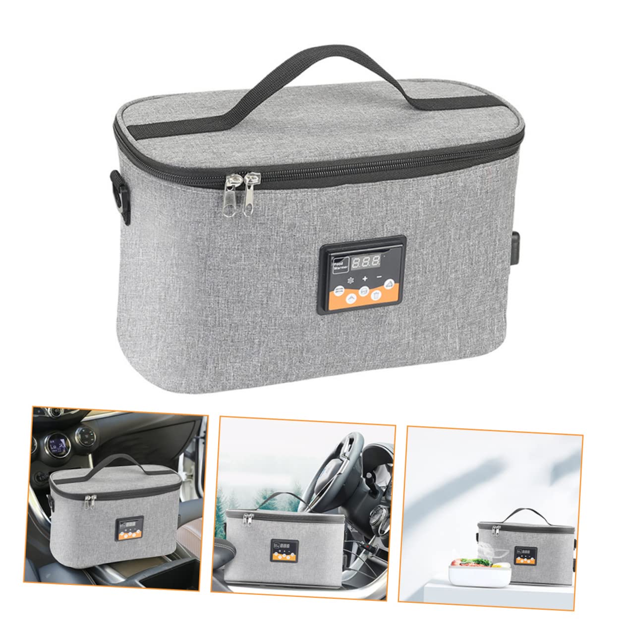 ULTECHNOVO Chauffe-biberon Portable 8l en Tissu Oxford, Affichage la Température Instantanée, Prise 12v et Sangle, pour Voiture et Extérieur