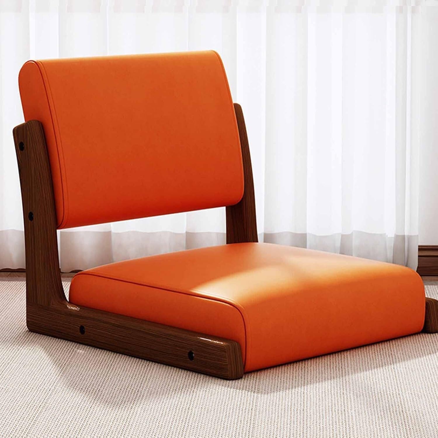 Chaise de sol portable et tatami japonais sans pieds avec dossier pour salon