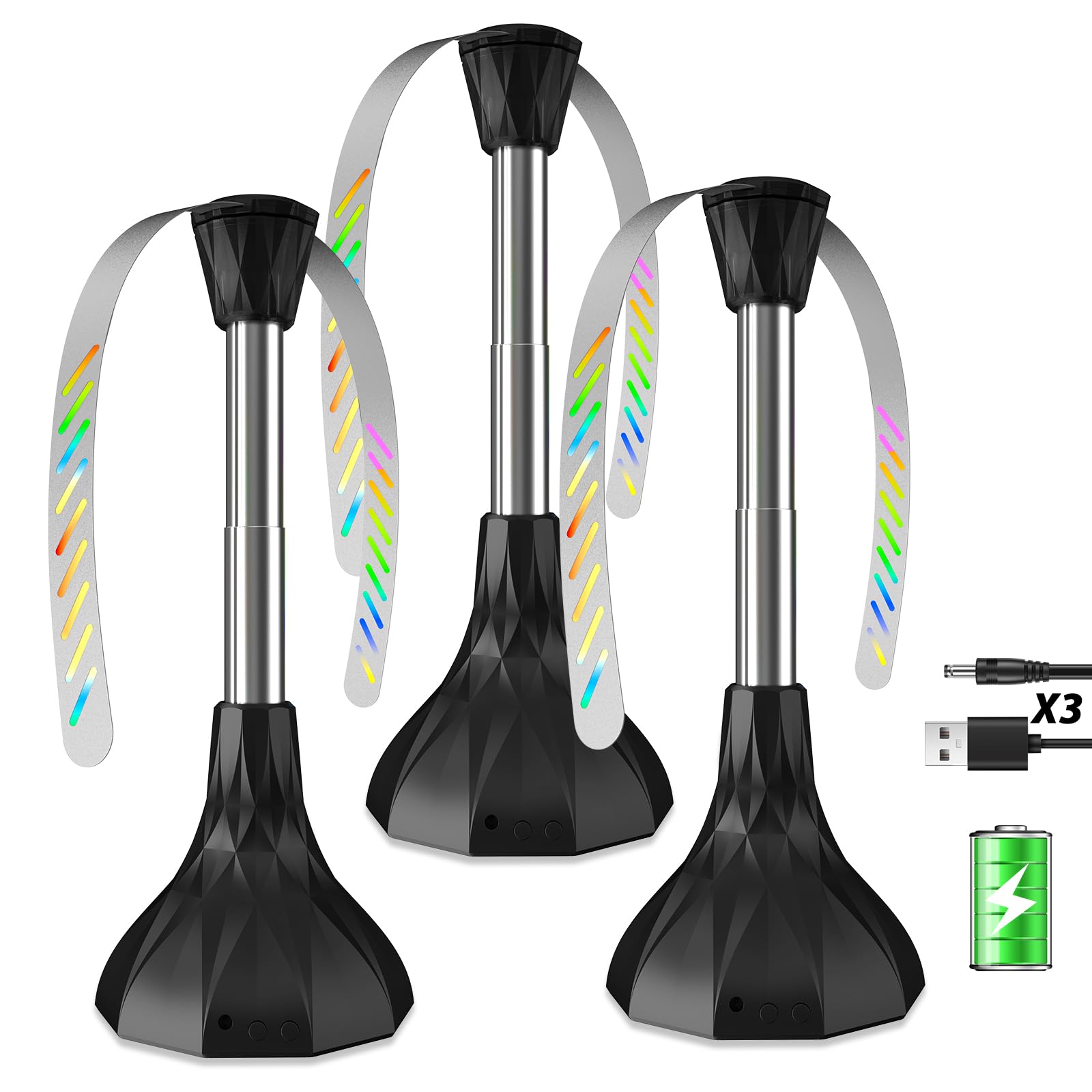 Ventilateur Anti-Mouches, Ventilateur Mouche Table, N’utilisez Pas de Produits Chimiques pour Repousser Les Mouches et Les Insectes, Idéal pour Les Barbecues, Le Camping et la Cuisine (3 PCS)
