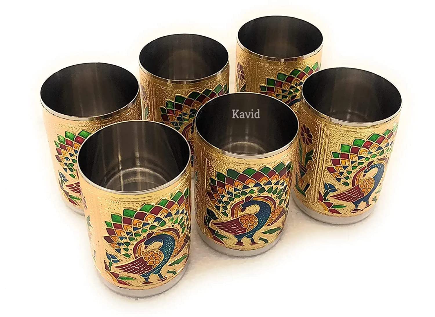See full amazon price history chart for 2heet Handicrafts Set Of 6 Stain Less Steel Glass Indian Hand Made Meena Work Peacock Design Golden Color Diwali Christmas Tumbler Gift Set Item (Golden), 0.25 Litre 2heet Handicrafts Set Of 6 Stain Less Steel Glass Indian Hand Made Meena Work Peacock Design Golden Color Diwali Christmas Tumbler Gift Set Item (Golden), 0.25 Litre (B07Z8XN7VQ) Amazon Price History, Amazon Price Tracker