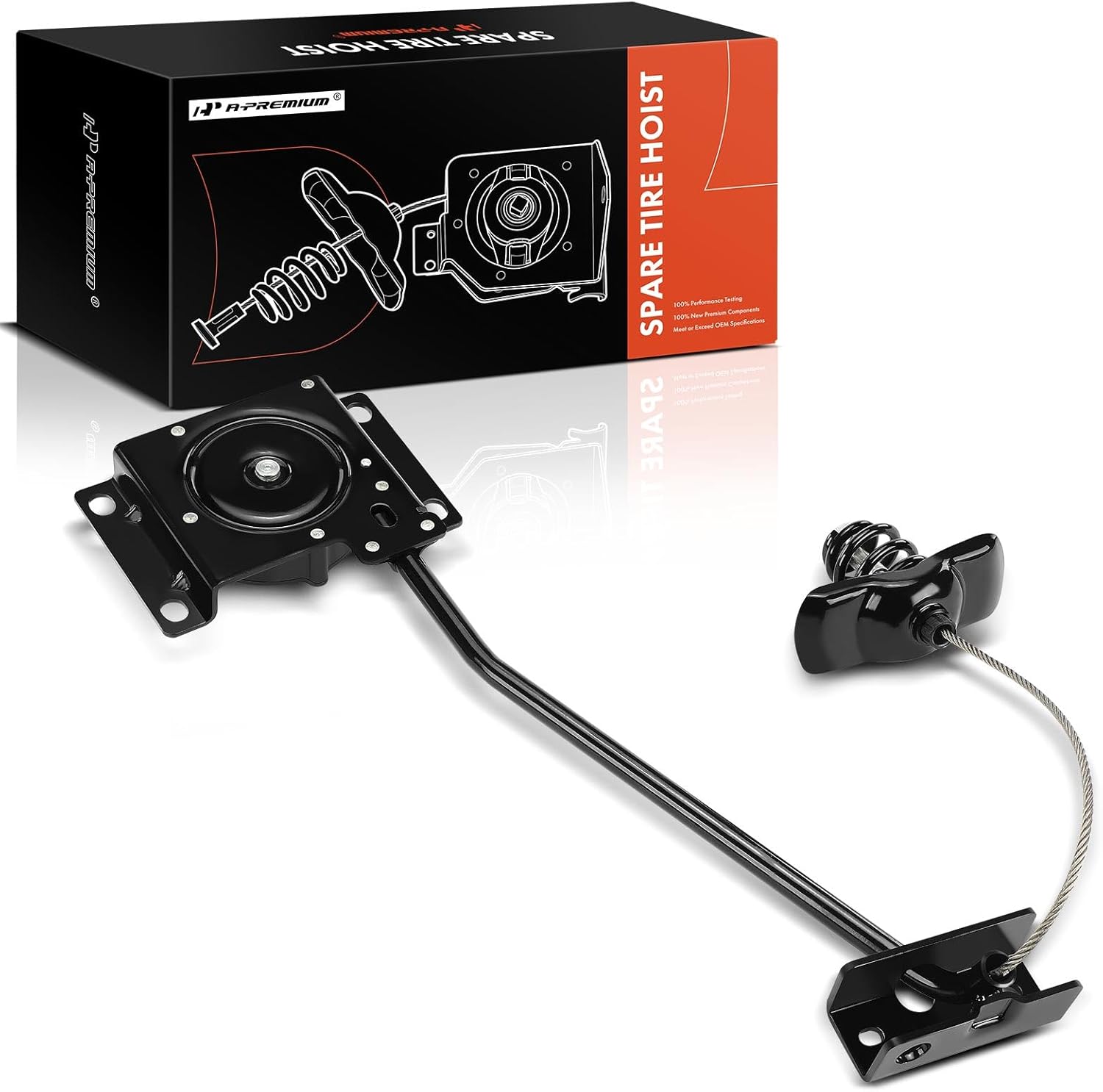 A-Premium Spare Tire Hoist Spare Tire Winch Carrier Compatible with Toyota and Lexus Highlander 2004-2007, RX330 2004-2006, RX350 2007-2009