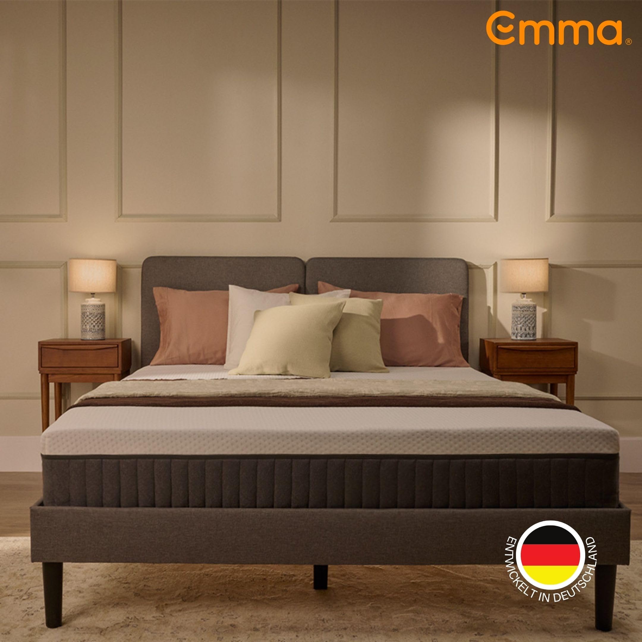 Emma Original Pro+ Matratze 140x200 cm – 27 cm Hybridmatratze mit 7-Zonen-Taschenfederkern, ThermoSync® Kühltechnologie & Purotex® Bezug – atmungsaktive Komfortmatratze