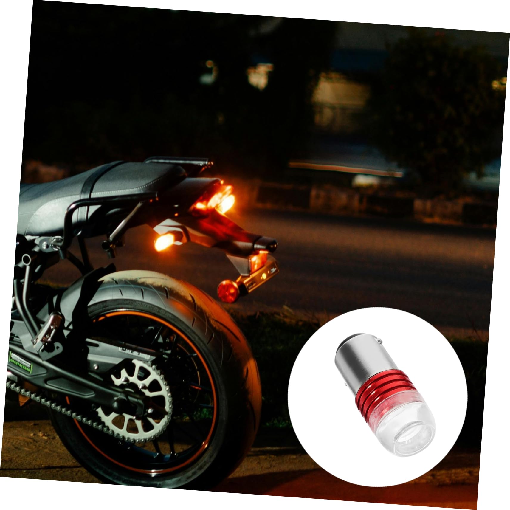 Bombillas LED Traseras Rojas para Motocicleta Eléctrica 12v 3w, Aleación de Aluminio y Vidrio, Excelente Visibilidad y Rendimiento Fiable, Paquete de 2 Unidades