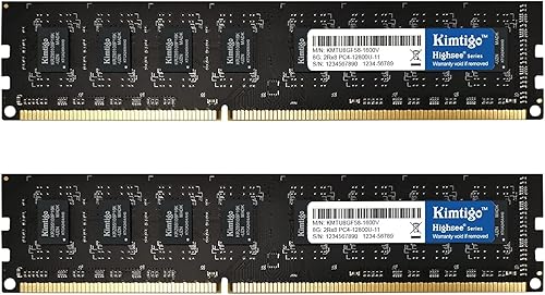 DDR3 8GBx2 1600MHz UDIMM Módulo de memoria de escritorio Ram Upgrade PC4-21300 288 Pin CL19 1.35V para computadora PC