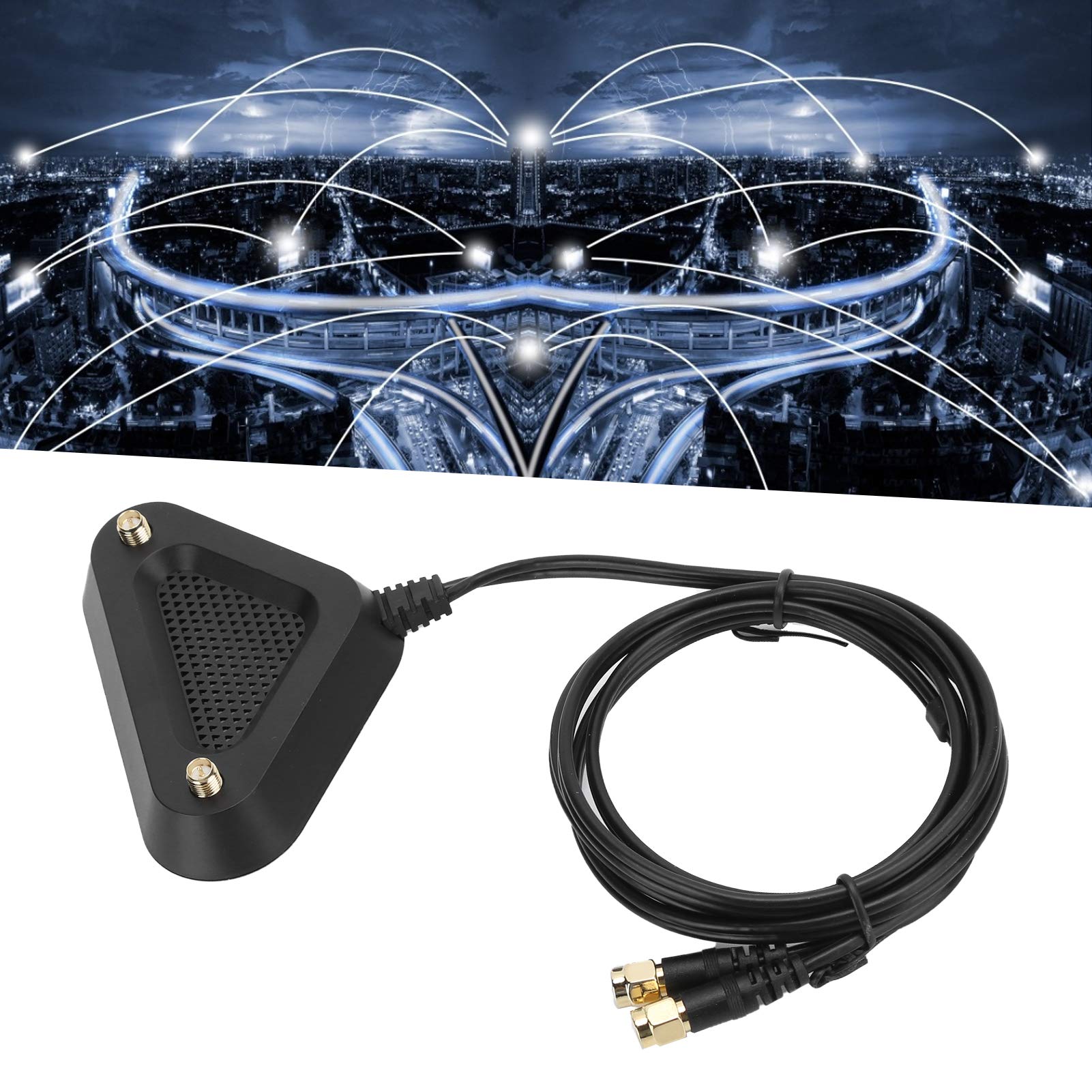 Base Magnetica per Antenna, Base per Antenna Router di Piccole Dimensioni più Stabile, Casa di Segnale SMA per la Ricezione del Segnale Radio Mobile (base della prolunga)