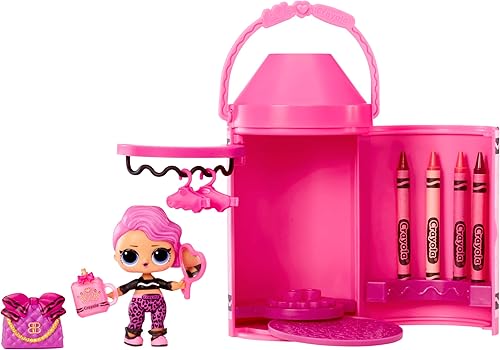 Miniatura 3 de LOL Surprise Loves CRAYOLA Color Me Studio con muñeca coleccionable, más de 30 sorpresas, vestidos de papel y accesorios, embalaje de estudio de