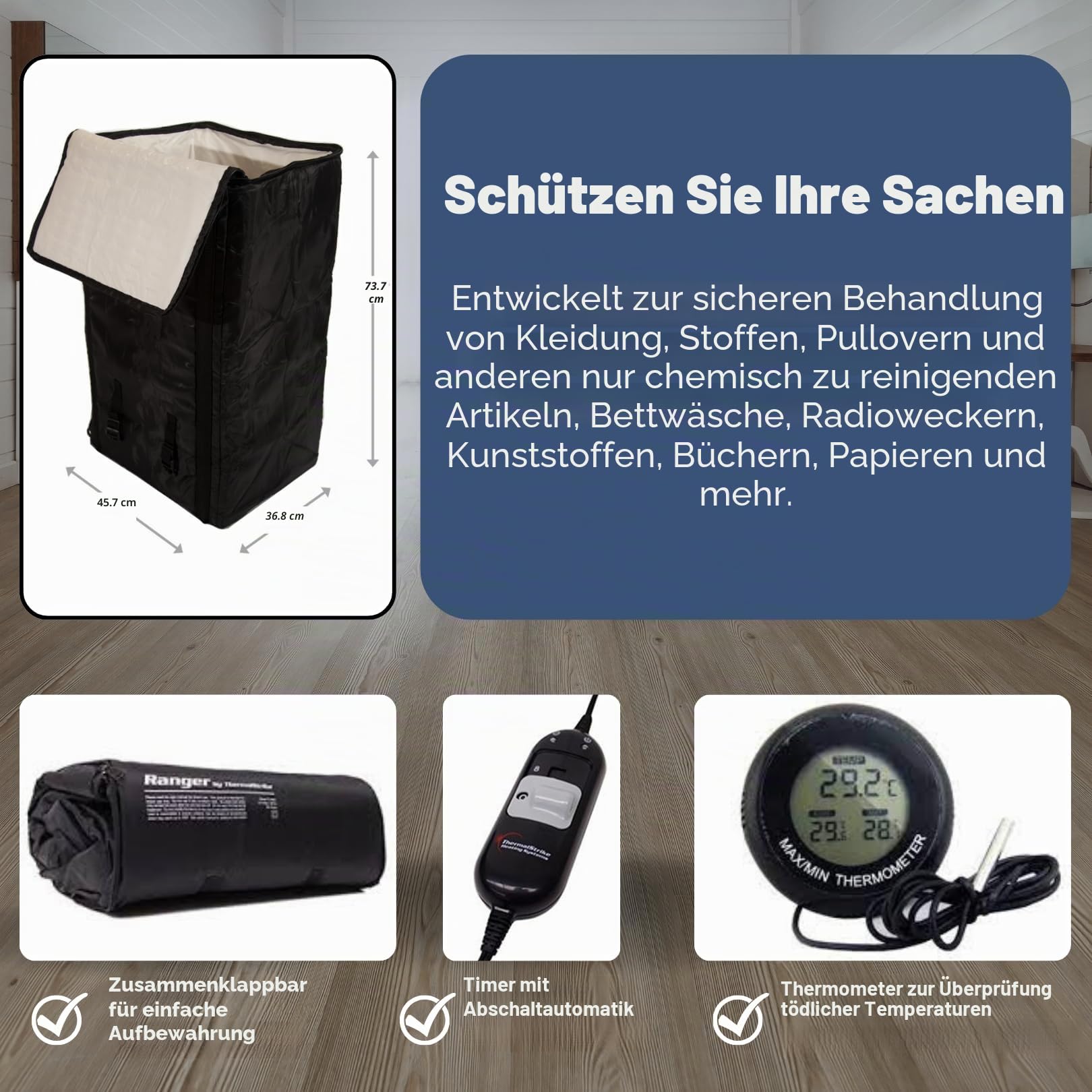 Ranger Bettwanzen-Heizung, aktualisiertes Design für 2019, 100% , um kritische Temperatur zu erreichen, wird von Profis und Hausbesitzern verwendet.