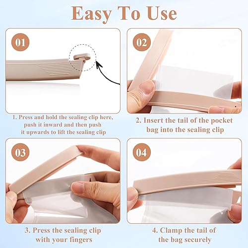 Miniatura 4 de 12 piezas de bolsa de ostomía clip de colostomía suministros de ostomía bolsa drenable abrazadera cola, reutilizable para bolsas de colostomía,