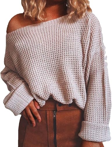one shoulder oversized sweater