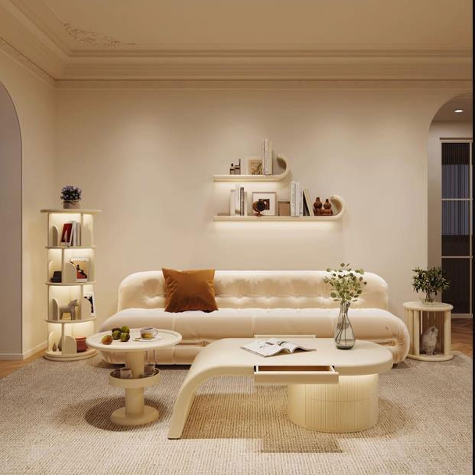 Mensola galleggiante Mensole sospese da parete, mensole esposizione a for camera letto, soggiorno, libreria sospesa, moderne for organizzazione cucina, bagno sospeso, montate a(60 * 20CM)