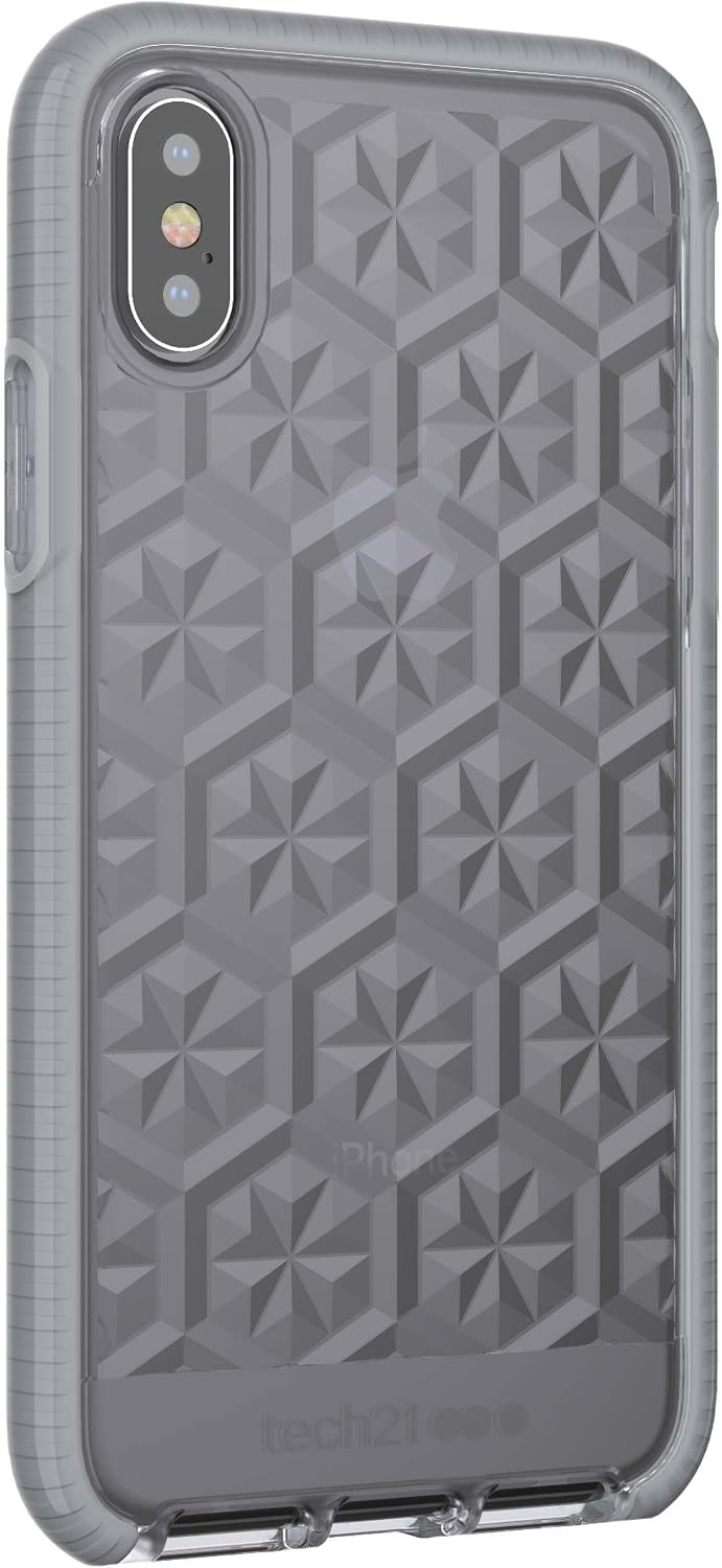 tech21 Evo Gem for Apple iPhone X and XS Phone Case with 12 ft. Drop Protection - Space Grey Gem