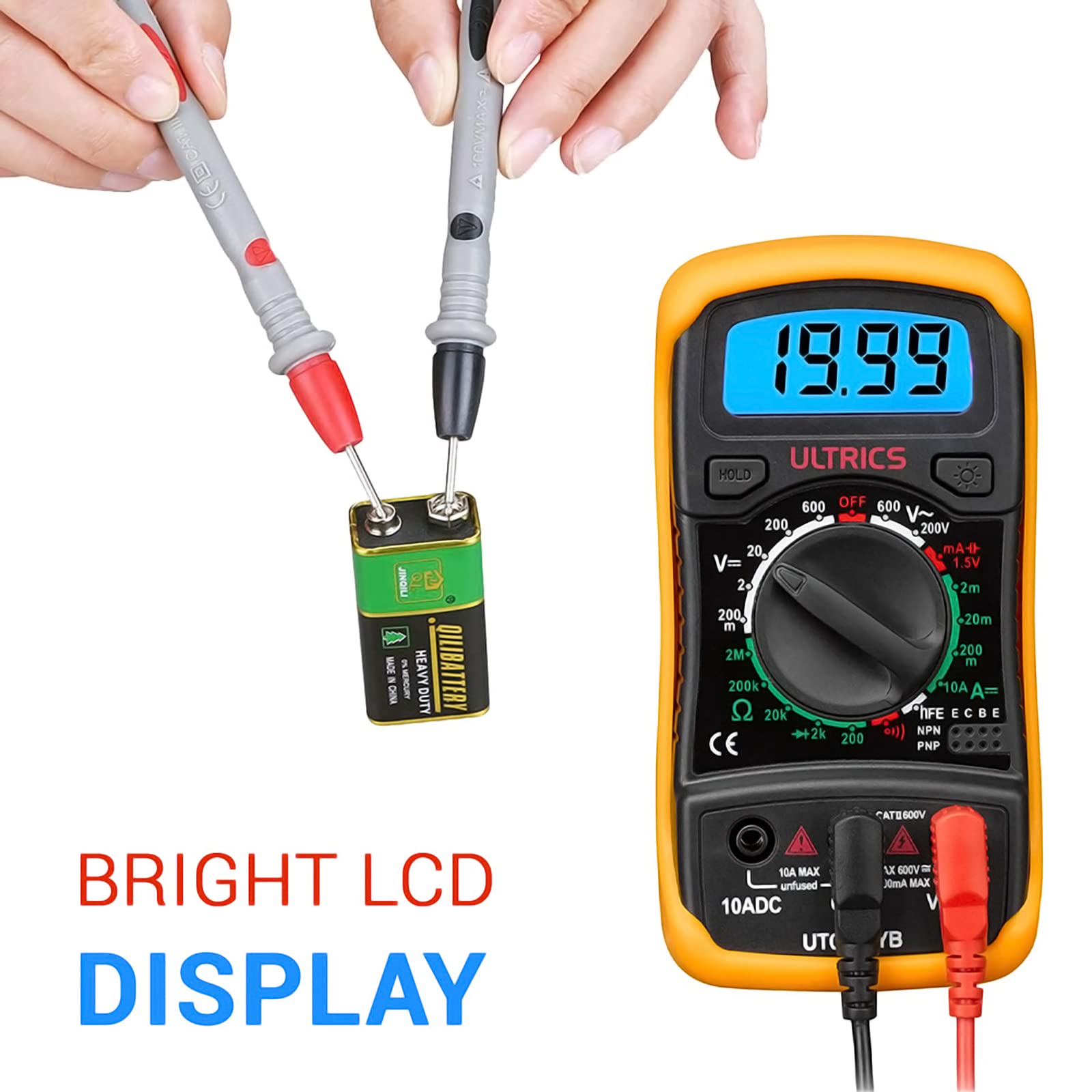 ULTRICS Digital Multimeter, Voltmeter Ammeter Ohmmeter Circuit Checker