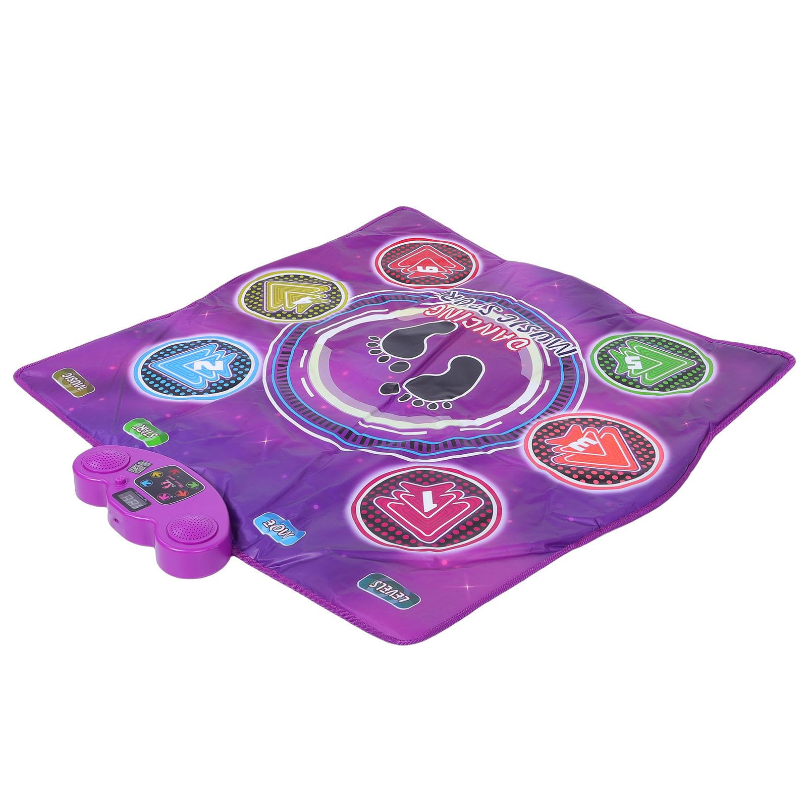 Bewinner Tappetino da Ballo Giocattolo per Bambini dai 3 Ai 12 Anni, Tappetino da Ballo Elettronico Wireless Bluetooth con 6 Pulsanti Illuminati, Volume Regolabile, Antiscivolo, Regalo di Compleanno