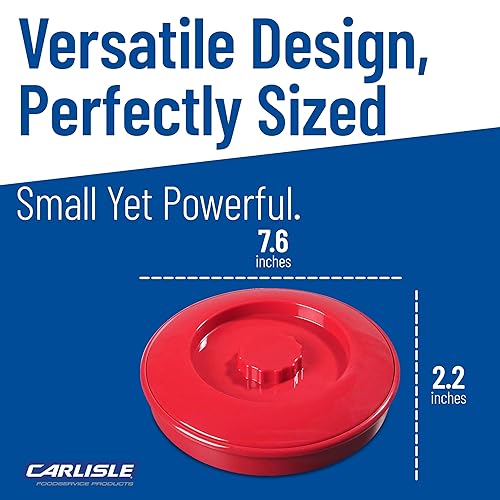 Miniatura 5 de Carlisle FoodService Products 047005 Servidor de tortilla apilable con tapa, 7-1/4 pulgadas/2 pulgadas, rojo