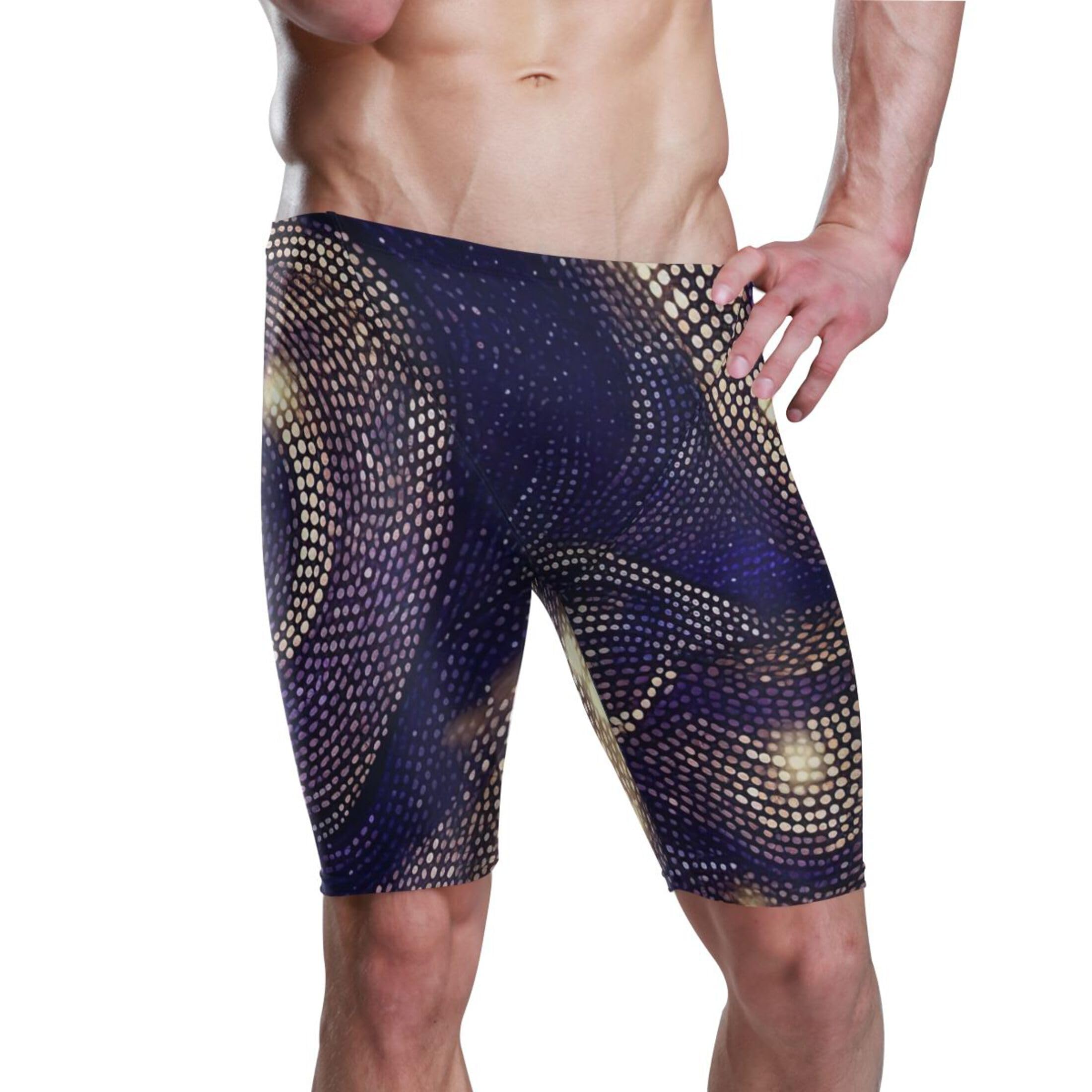 UMIRIKO Brown Snake Swim Jammers for Men Athletic Durable S B0402327