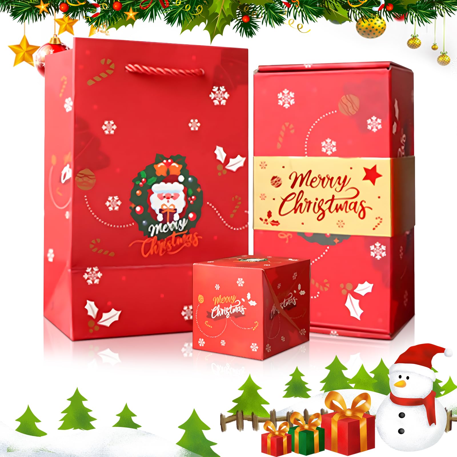Caja de regalo sorpresa de 12 piezas, caja sorpresa de Navidad 2024, caja de regalo de explosión para dinero, caja de regalo desplegable para dinero en efectivo, juego de caja de regalo sorpresa de