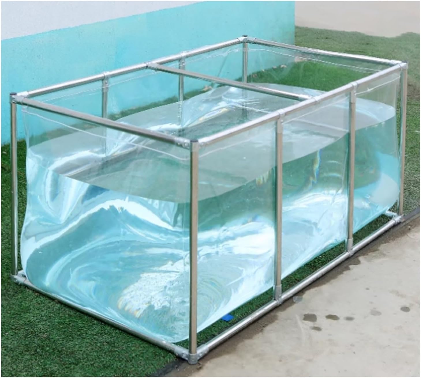 Portable Foldable Above Ground Swimming Pool with Stainless Steel Frame, Easy Setup & Storage, Ideal for Outdoor Recreation, Family Fun, and Koi Pond Use