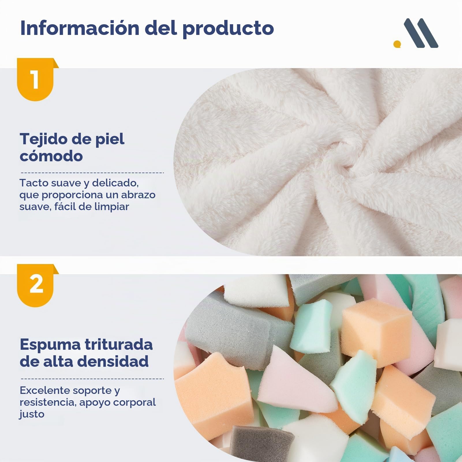 MAXYOYO Sillón Puff para Adultos o Niños, Suave Suelo de Piel Sintética Individual con Relleno, Cómodo Sofá Puff con Respaldo, Sillón Decorativo para Sala y Dormitorio
