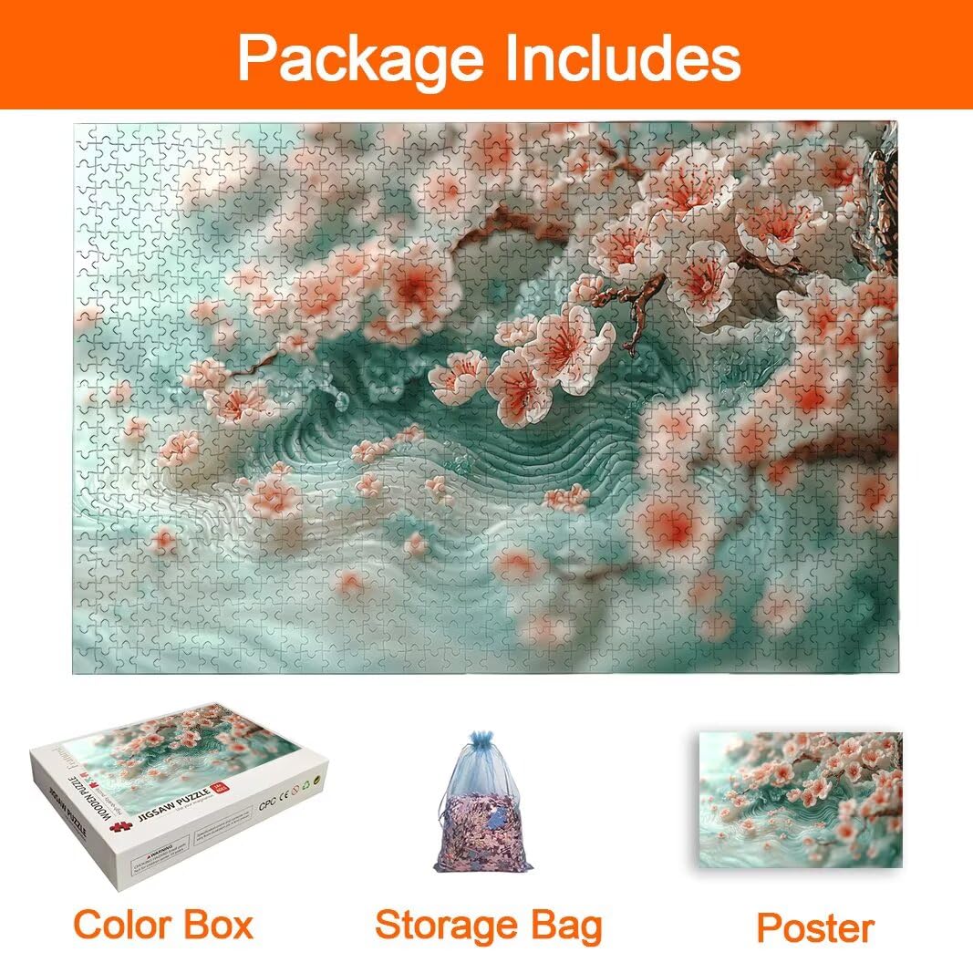Puzzle Flor, Puzzle 1000 Piezas, Rompecabezas, Regalo Mujer, Decor -8552