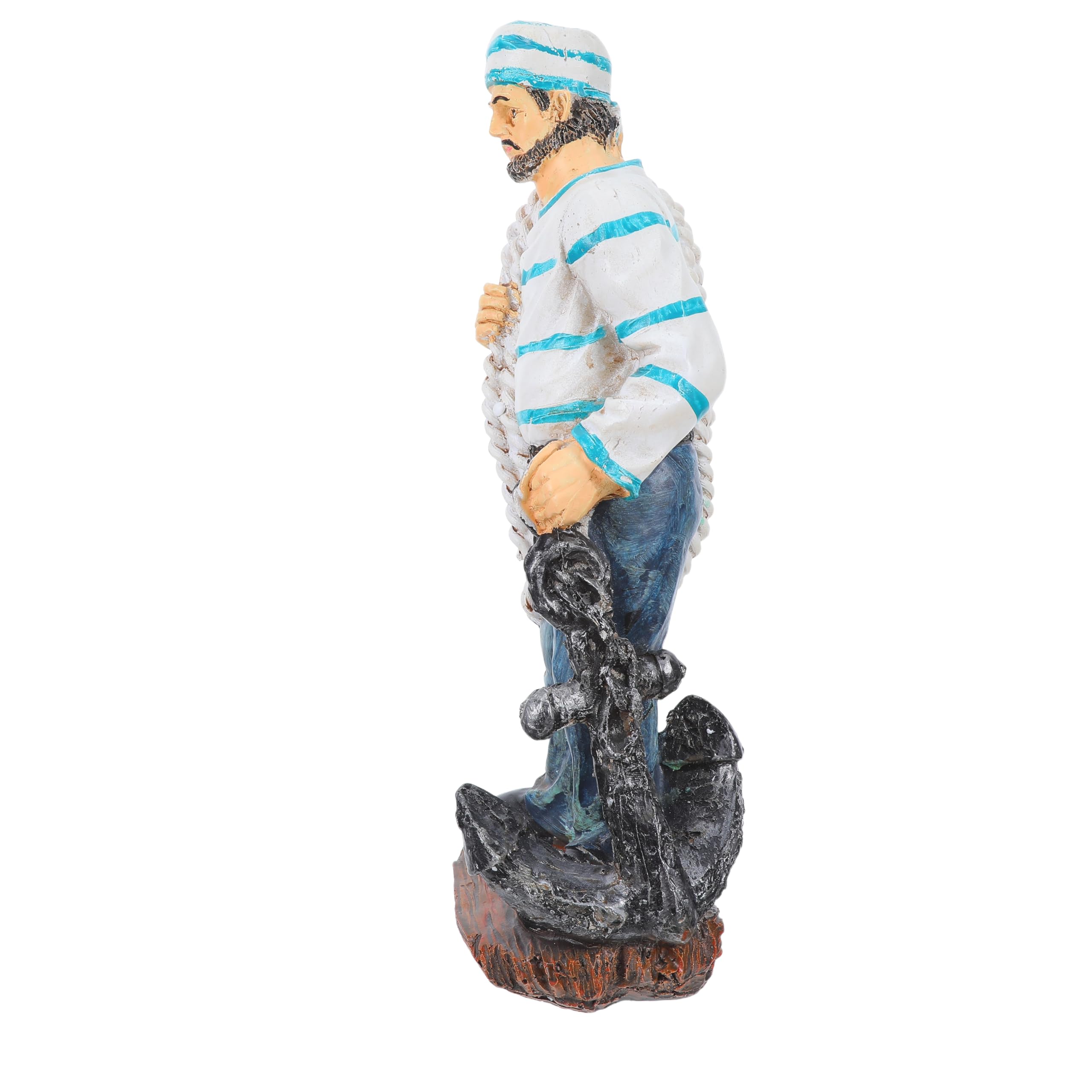 Levemolo Statuetka Kapitana Marine Dekoracja Domu Ozdoba Z Żywicy Statuetka Kapitana Morskiego Miniaturowy Marynarz Figurka Dekoracyjna Mediterranean Marine Małe Figurki Marynarzy