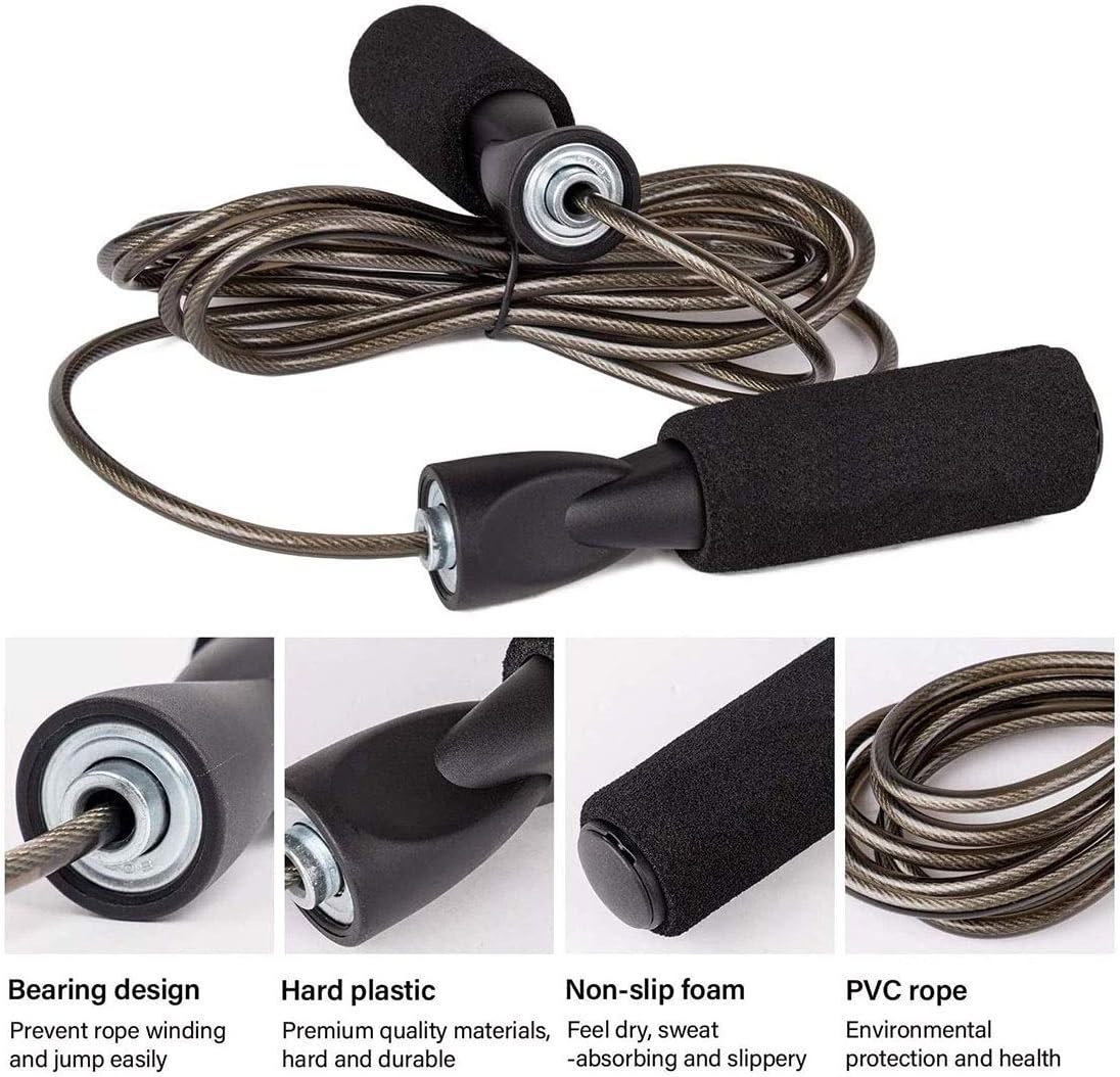 Jump Rope Speed Jumping Steel Wire Unders Boxing Skipping Workout Fitness Exercise Training Adjustable Length