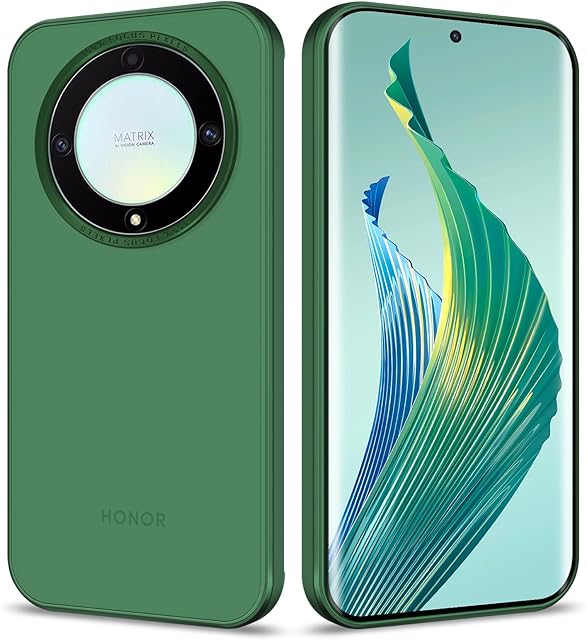 Btstring Etui na telefon Honor Magic5 Lite/Honor X9a, wojskowe etui ze stopu soczewek odporne na wstrząsy i uderzenia, twarde, wąskie etui, zielony