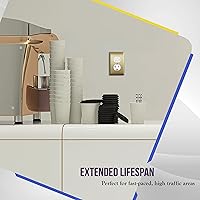 Vista 102 de ENERLITES Placa de pared de metal dúplex para receptáculos, cubierta de salida de acero inoxidable, resistente a la corrosión, tamaño de 1 banda