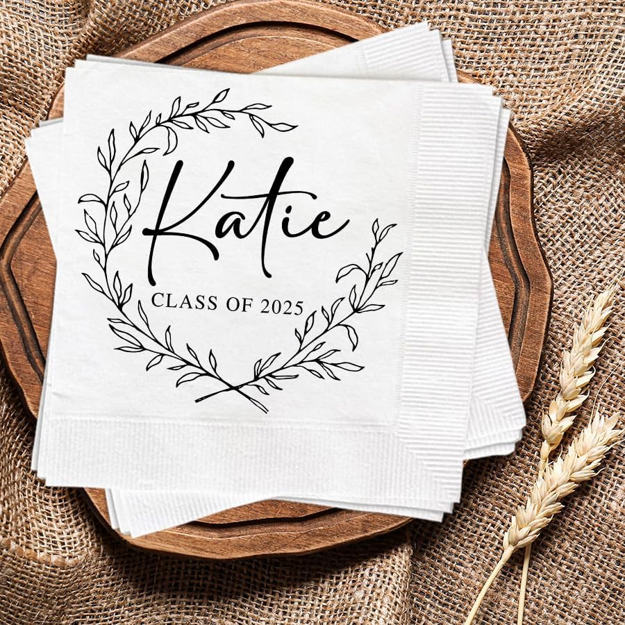 Amazon.com: Personalized Graduation Napkins Class of 2025 Congrats Grad ...