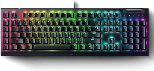 Razer BlackWidow V4 X Teclado mecánico para juegos interruptores amarillos lineales y silenciosos - 6 teclas macro - Chroma RGB - Teclas ABS