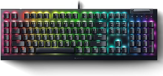 Razer BlackWidow V4 X Mechanical Gaming Keyboard: Yellow Switches Linear & Silent - 6 Macro Keys - Chroma RGB - Doubleshot ABS Keycaps - Roller & Media Keys - Razer Snap Tap