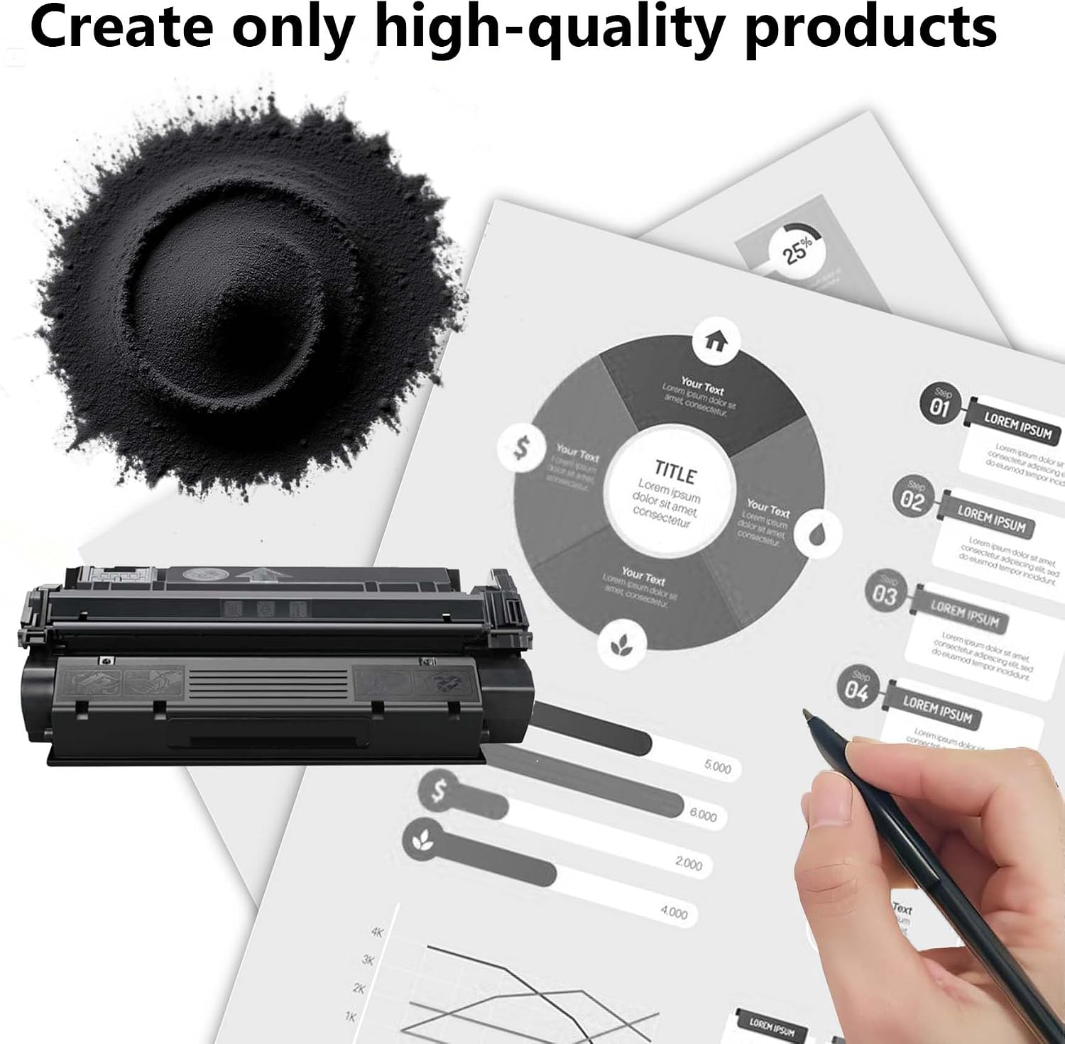 15A Black Toner Cartridge: 2-Pack Compatible 15A C7115A Replacement for HP 15A C7115A13A Q2613A Toner Cartridge with 1000 1005 1200 1220 3300 3320 3330 3380 Printer, C7115A Toner [3,000 Pages/Pack]