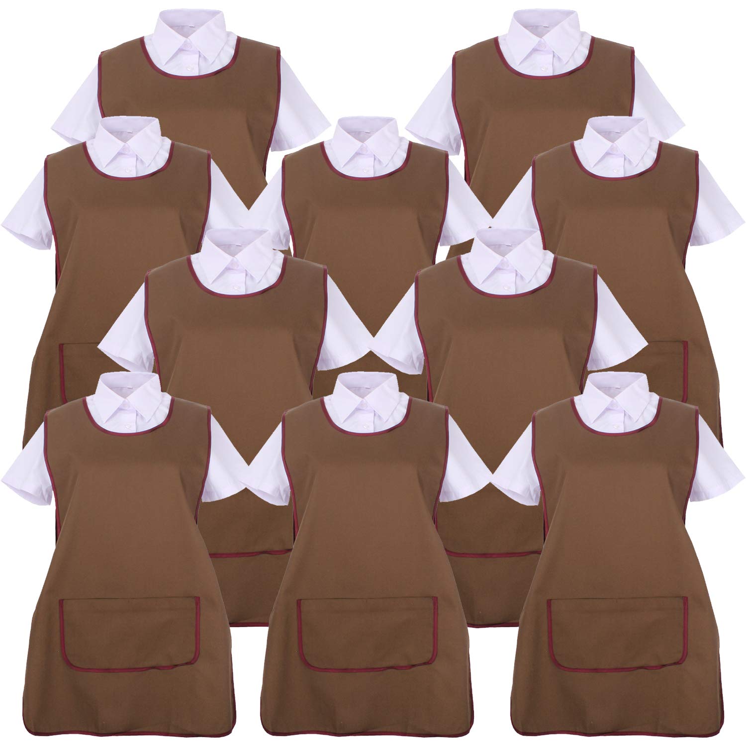 MISEMIYA - Pack*10 Pcs - DELANTAL LIMPIEZA UNIFORME LABORAL CLINICA MÉDICOS LIMPIEZA VETERINARIA SANITARIOS HOSTELERÍA- Ref.868