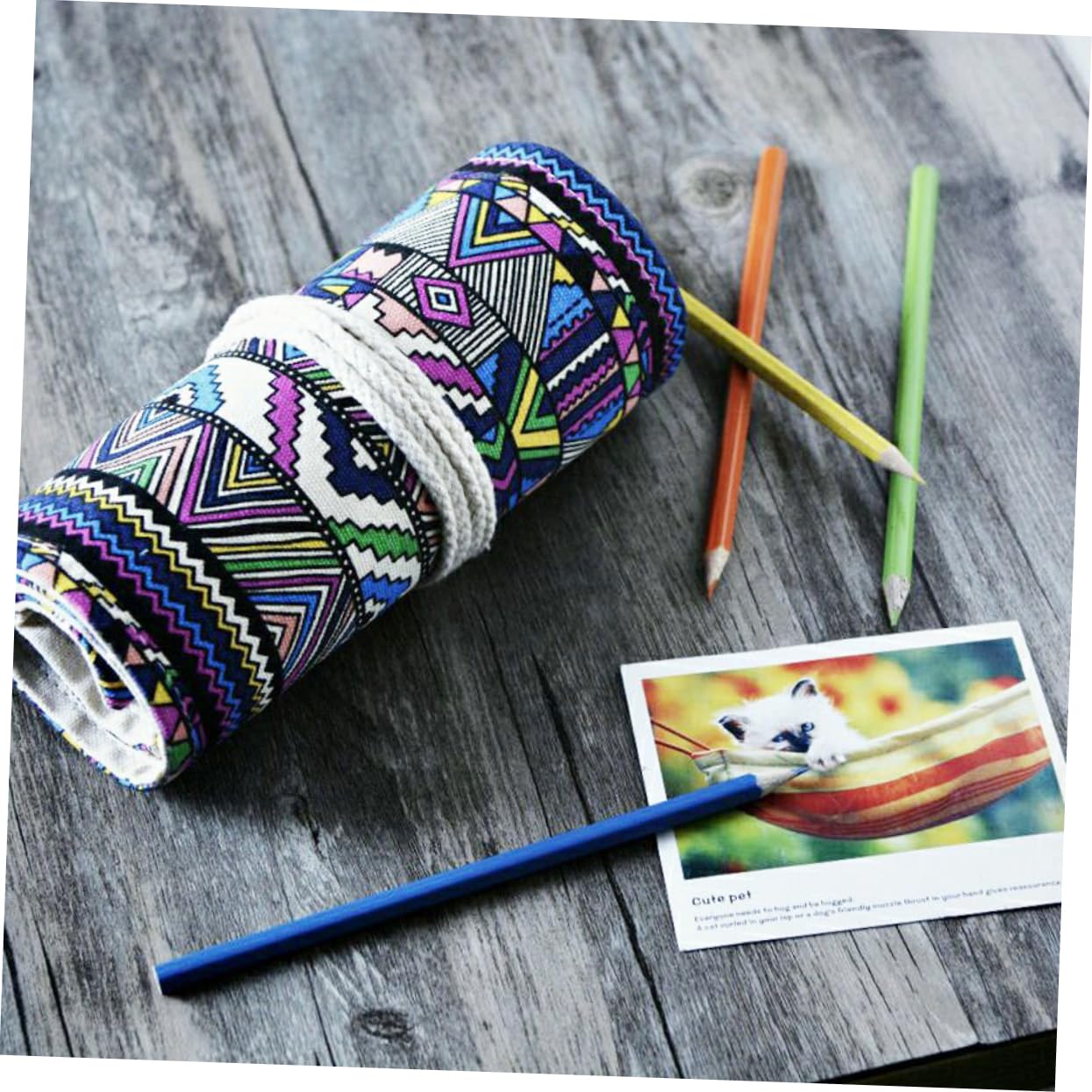 STOBOK 3piezas Estuche Enrollable De Lápices De Ranuras Organizador Portátil para Material De Arte Diseño para Estudiantes y Artistas