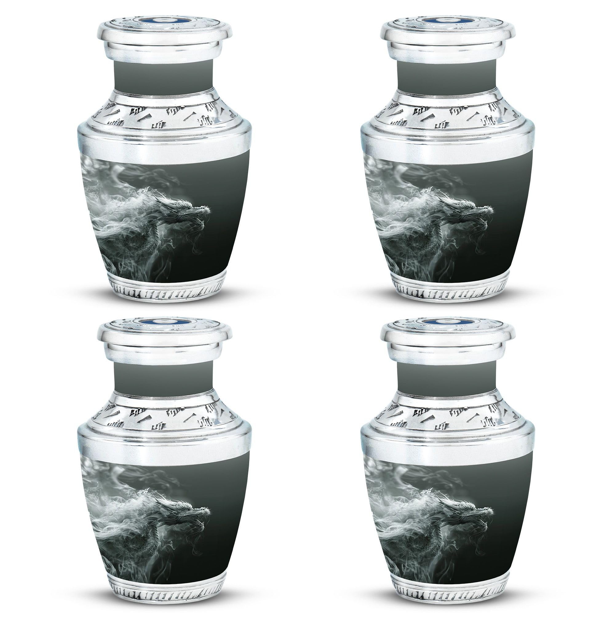 YATHABHISA Dragon Urn, Little Memorial Urn for Love Onesmall Ashes Sharing - Small Keepsake for Adult Human Ashes Women & Men - Pack of 4
