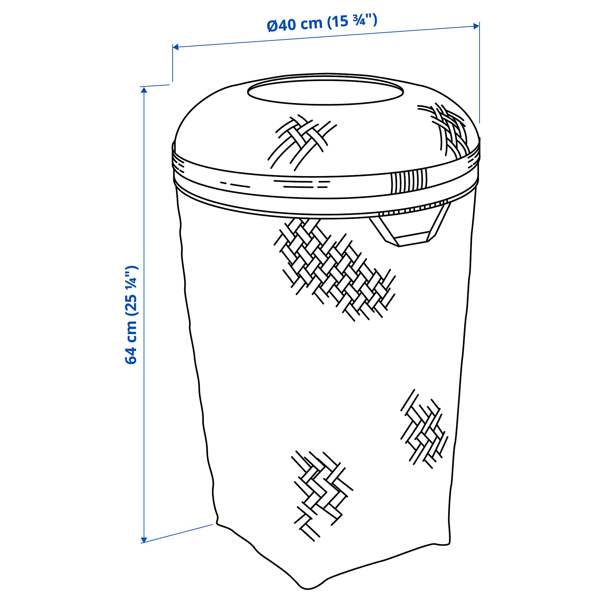 Ikea SALUDING Wschekorb, 50 l, handgemachter Bambus : Amazon.de: Kche,  Haushalt & Wohnen