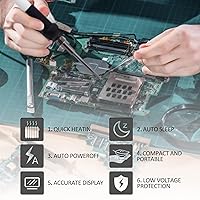 Vista 9 de Estación de soldador inalámbrico para batería Dewalt 20V Max, temperatura ajustable, suspensión automática y protección de bajo voltaje, conversión