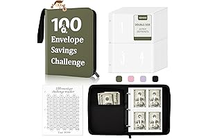 100 Envelopes Money Saving Challenge Binder with Free Money Saving Challenge Tracker