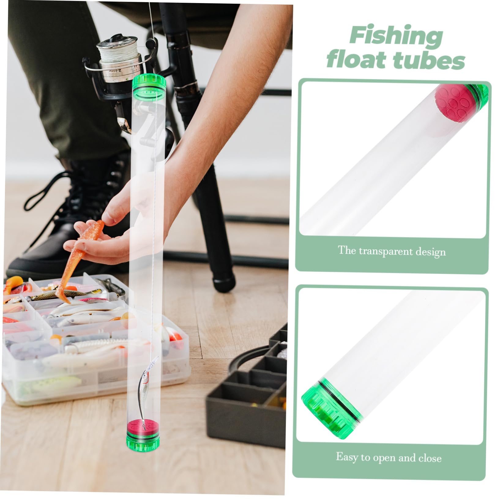2St Schlauch für Fischschwimmer Aufbewahrungsrohr für Angeldobber Angel-Dobber-Aufbewahrungsrohr Angler ausrüstung pullbuoy Aufbewahrungsrohr für Angelposen Halter für Angelposen