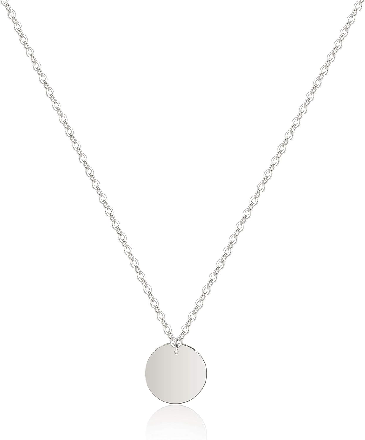 itianxi Dainty Bar Necklace for Women,Gold/Silver Cute Delicate Disc Necklcace,Trendy Elegant Dot Fashion Necklace