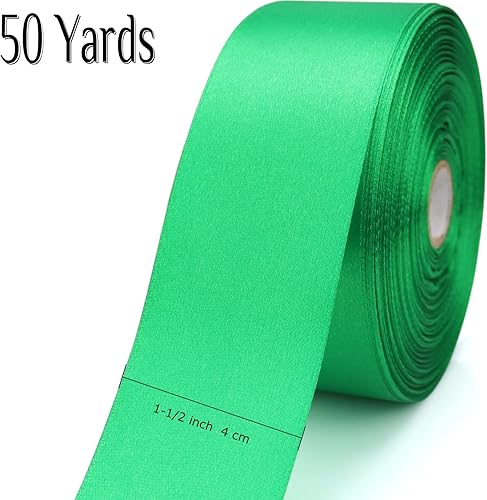 Miniatura 279 de Cinta de oro rosa de 1-1/2 pulgadas, para envolver regalos, 50 yardas, corona de fiesta de boda, costura, accesorios para el cabello, decoración