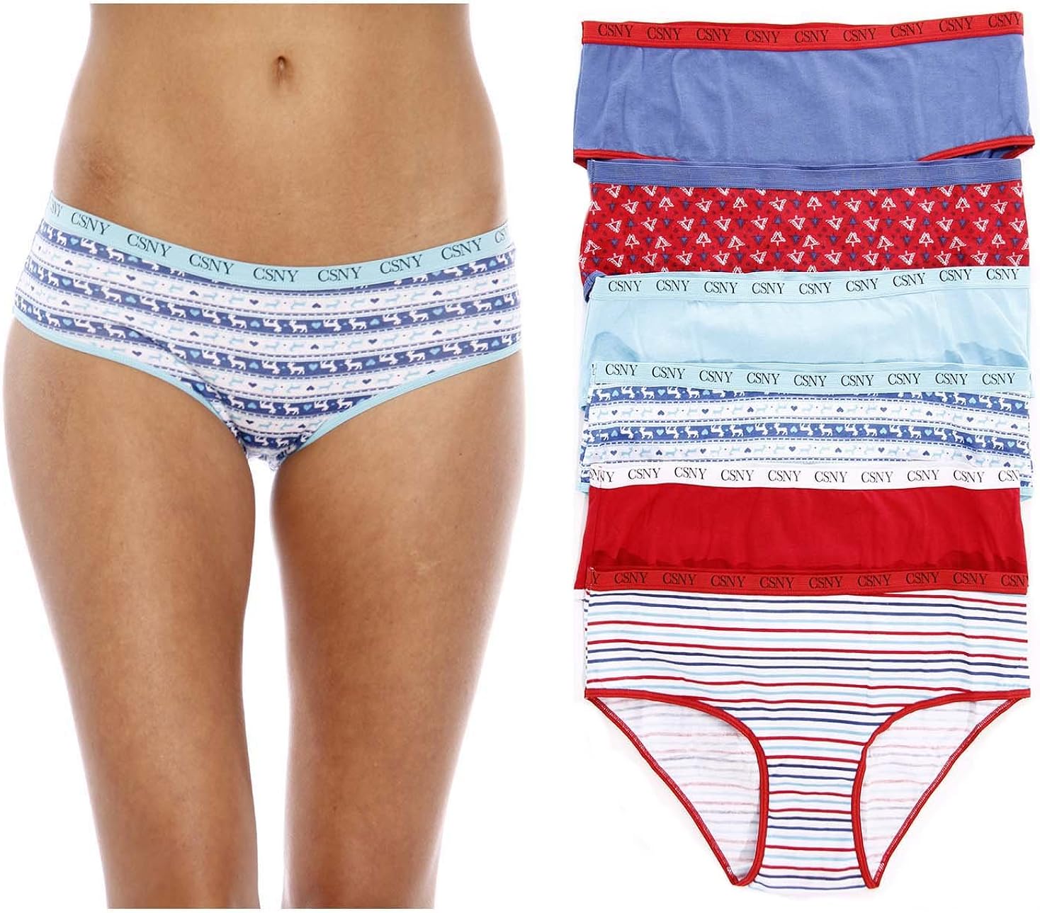 Christian Siriano New York Cotton Panties/Hipster Underwear (Pack of 6)