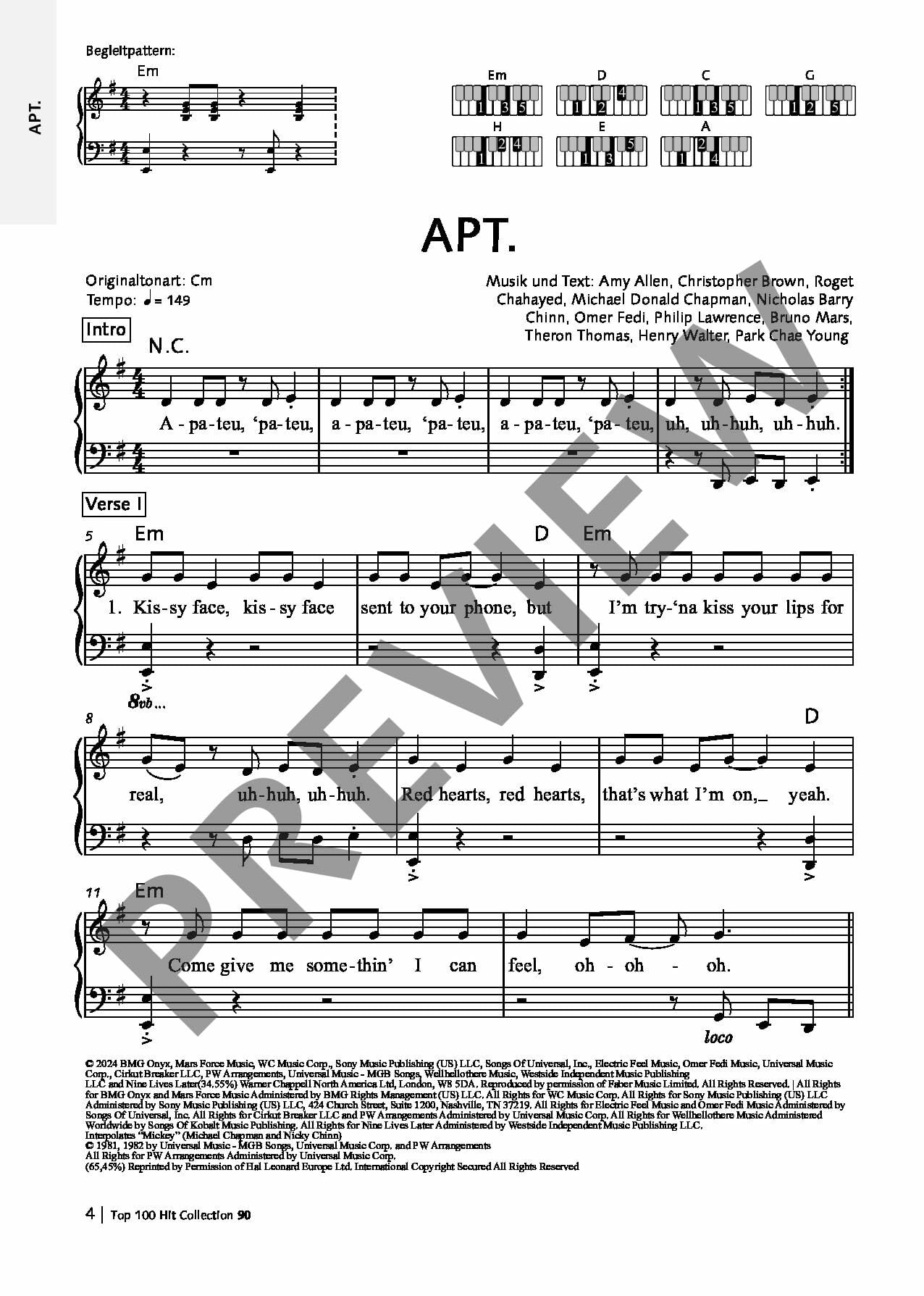 Top 100 Hit Collection 90: Das Beste aus den Charts / Noten - Texte - Akkorde - Tipps. Band 90. Klavier / Keyboard / Gitarre / Ukulele. (Music Factory)
