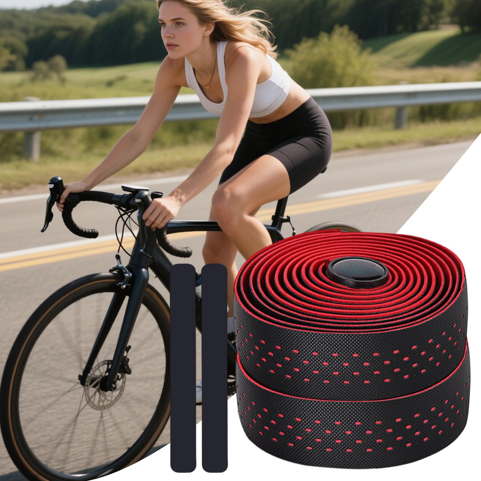Generico Nastro Manubrio da Bici - Antiscivolo e Smorzamento Vibrazioni,Nastro Avvolgimento Manubrio Bici Gravel | per Ciclismo, Viaggi, Spostamenti Quotidiani, Avventura, Manutenzione, Uomini e