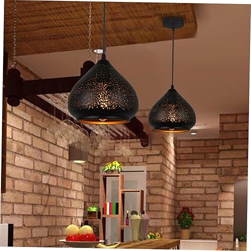 Miniatura 8 de Housoutil Pantalla hueca de hierro forjado, aplique de pared, lámpara colgante, sombras de árbol, pantalla de mesa, lámpara de techo, pantalla para