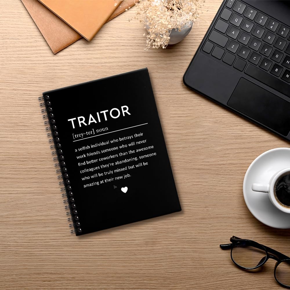 Traitor Definition 160 Blank Pages Hardcover Spiral Notebook, Going Away Gift for Colleague Coworker Employee, Funny Coworker Leaving Gift, Coworker Goodbye Gift, Farewell Gift - Image 3