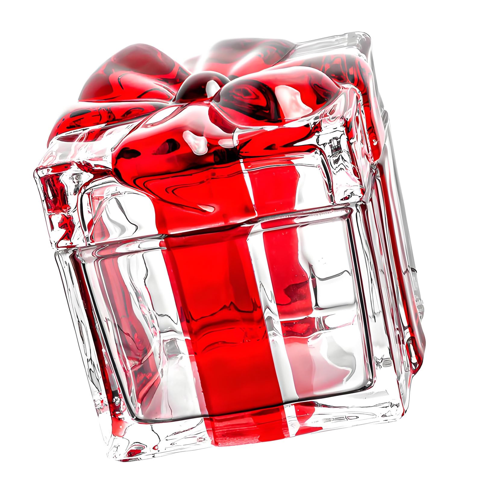 ZBIianxer Glass Trinket Storage Box with Lid Bowknot Candy Desk Decorative Container Wedding Jewelry Rings Earring Container Jewelry Candy with Lid Rings Earring Trinket Storage Decorative Jar